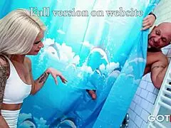 blonde milf gets fucked in the shower