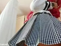 Lift Mini Skirt Expose Ass!