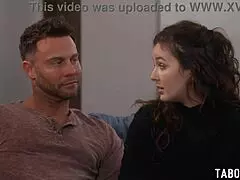 Teen Leana Lovings lures into taboo family foursome fuck by her milf stepmom