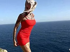 Nymphomaniac Fit German Mature Sophie Logan With Abs And Many Tattoos Pick Up For Public Fuck