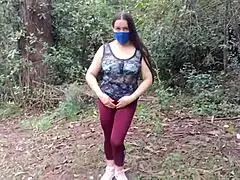 desi bhabhi amateur stepmom with stepson in forest exhibits, gropes tits ass huge pussy