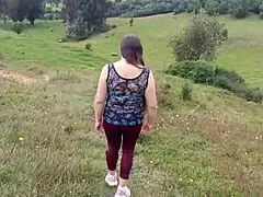 desi bhabhi amateur stepmom with stepson in forest exhibits, gropes tits ass huge pussy