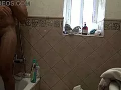 perverted stepmother, are you masturbating while watching stepson shower?
