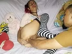 Helping milf insert my hand into her pussy