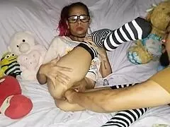 Helping milf insert my hand into her pussy