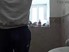 perverted stepmother, are you masturbating while watching stepson shower?