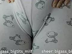 Camel toe shows in tight pajama pants