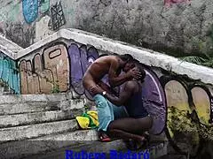 latina milf licks big cock in daylight