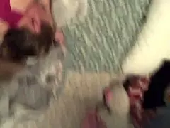 Sexy tight blonde receives quick doggystyle fuck with nice uncut cock