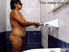 taking a warm bath with step son