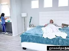 Beautiful young 18+ latina nurse makes old dudes final wish come true