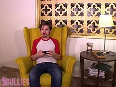 Spanked and sucked by femdom step-mom