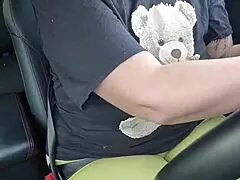 DRIVING WITH MY HUGE TITS OUT