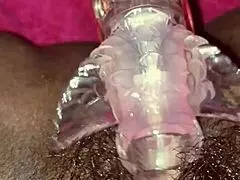 Black Puerto Rican milf masturbates pussy with toys