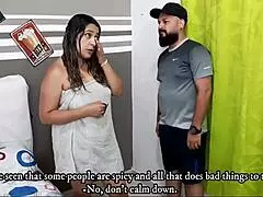 horny man blindfolds housemate for ass slap fuck