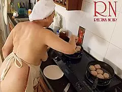 nudist housewife regina noir cooks at the kitchen naked maid naked housewife c1