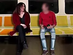 mature wife masturbates stranger on train