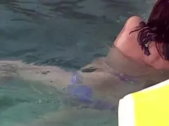 58 years old latina stepmom enjoys first time beach sex with stepson mutual handjobs and cumshots