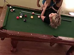 Hot Milf Wife Gets a Hard Handling on Pool Table Huge Tits Rocking