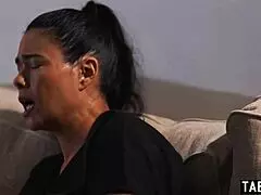 Dana Vespoli calming her scared teen stepdaughter and stepson