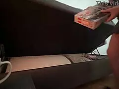 Step son helps stepmother stuck under the bed
