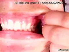 Mouth Fetish Closeup: Gagged And Choked In Intense BDSM Play With Rough Handling And Fetish Elements