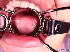 Mouth Fetish Closeup: Gagged And Choked In Intense BDSM Play With Rough Handling And Fetish Elements