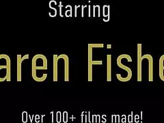 karen fisher oils her big tits up to boob job her favorite dildo