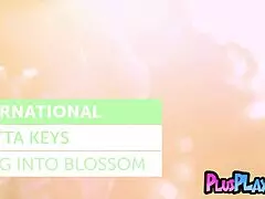 hot medium tits babe anetta keys posing in the grass, enjoying it?