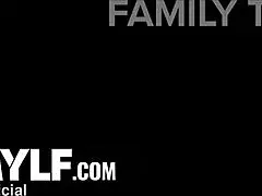 Stepmom And Stepsister Seduce Young Man With Hot Women