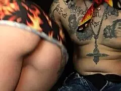 White girl with big booty gets rimmed after twerking and cock teasing, flashing butthole in horny interracial foreplay with european couple, pawg milf ass eating huge dick