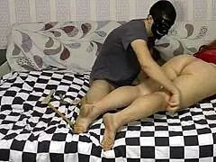 Stepson FUCKED a MILF with natural tits USING sex toys in a wild session