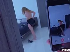 Stepmom Cory's slutty costume fantasies become reality when virgin nerd stepson Anthony catches her dressing up