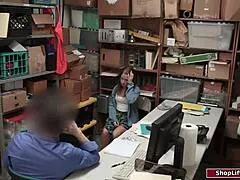 Brunette Girl Fucked For Shoplifting