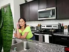 Stepdad Empties Balls Inside Stepson! Mom's Gone!