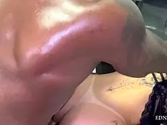 He arrived from gym found me in kitchen fucked me pounding pussy on pole