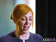 Redhead milf lauren phillips massaged the best client and gave him an extra