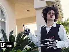 Mylf - two hot milfs with big tits need bushes shaved in Edward Scissorhands parody