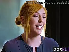 Redhead milf lauren phillips massaged the best client and gave him an extra