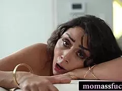 Caught watching anal gets him a rough lesson from his step-mom!