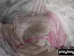 smoking hot brunette milf carolina white strips off her fancy lace lingerie