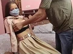 Teacher and student share a passionate moment in the indian bedroom setting