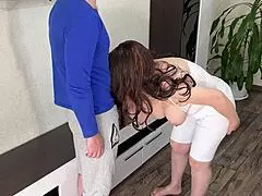 homemade session with experienced stepmom and her ample features