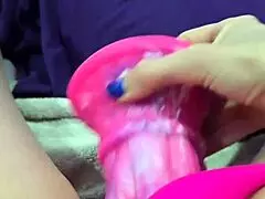 does my dirty talking wife cum twice with huge squirt?