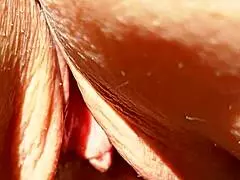 Maturemons sexy mature shows humongous soaking wet meaty cunt flaps in slow motion