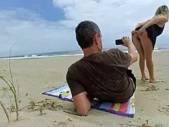 A Fat Dick In The Ass Perked Up A Milf Dozing On The Beach