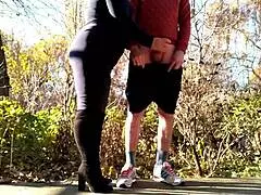 special approach of a lustful step mother to a depraved step son in public