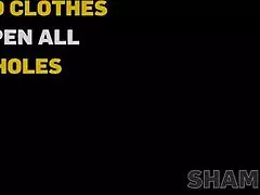 Shame4K shows good clothes being torn to open all holes!