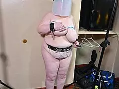 Bold tit suffering and udder busting for slut sub Curious Fern in slo mo, consensual role-play