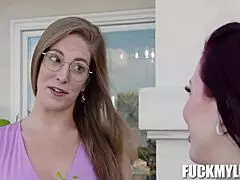 Edward's stepmom surprises with a hot threesome featuring Annie and Jessica